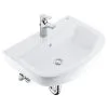 Grohe Bau Ceramic - Conjunto De Lavabo 600 Mm Y Grifo BauFlow Con Desagüe, Blanco Alpino/cromo 39644000