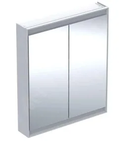 Geberit ONE - Mueble Con Espejo Con Iluminación LED, 750x900x150 Mm, 2 Puertas, Aluminio 505.812.00.1