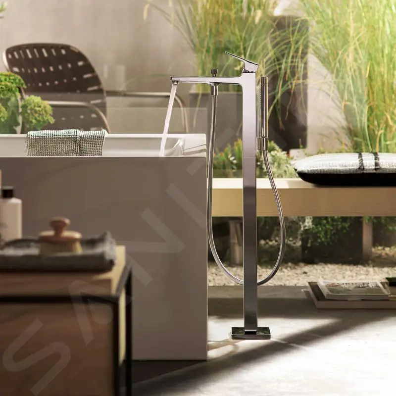 Hansgrohe Metropol - Grifo Monomando De Suelo Para Bañera, Cromo 32532000 - Imagen 3