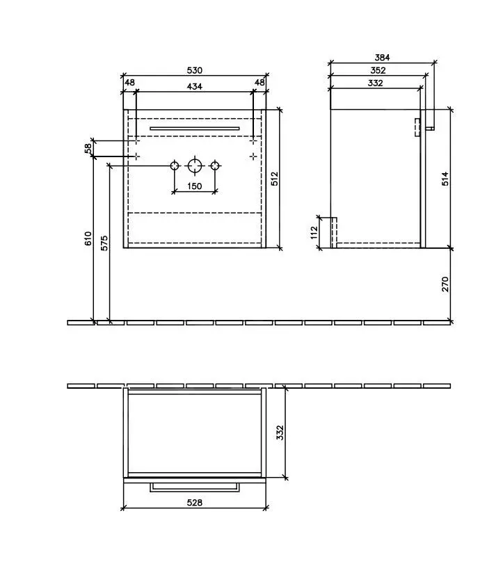 Villeroy & Boch Avento - Mueble De Lavabo, 530x514x352 Mm, 1 Puerta, Arizona Oak A88801VH - Imagen 2