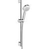 Hansgrohe Crometta 100 - Conjunto De Ducha Vario, Barra De Ducha 650 Mm, Blanco/cromo 26651400