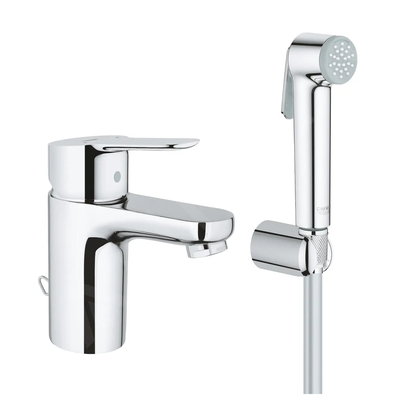Grohe BauEdge - Grifo De Lavabo Con Ducha De Bidé, Cromo 23757000