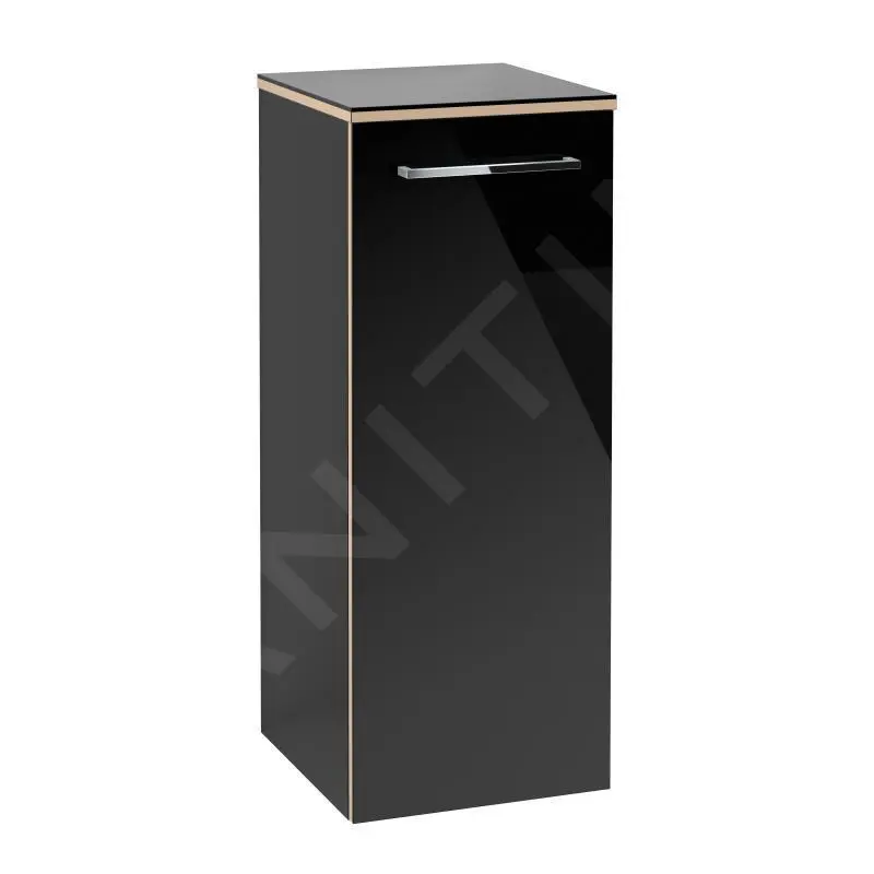 Villeroy & Boch Avento - Armario Lateral, 350x890x373 Mm, 1 Puerta, Crystal Black A89500B3