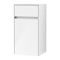 Villeroy & Boch Collaro - Armario Lateral, 404x748x349 Mm, 1 Puerta, Bisagras A La Derecha, Glossy White C03201DH