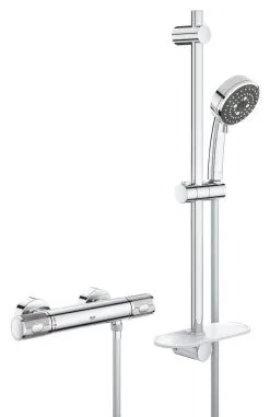 Grohe Precision Feel - Conjunto De Ducha 100 Con Termostato, 3 Chorros, Cromo 34791000