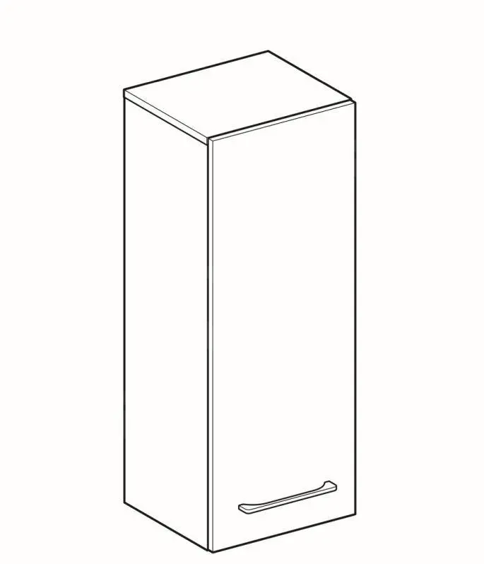 Geberit Selnova Square - Armario Superior Lateral 850x330x297 Mm, 1 Puerta, Lava Mate 501.277.00.1 - Imagen 3