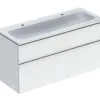Geberit ICon - Mueble Con Lavabo Doble, 1200x630x480 Mm, Blanco Brillante 502.338.01.2