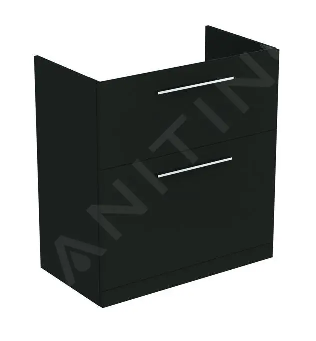 Ideal Standard I.Life A - Mueble De Lavabo 800x440x853 Mm, 2 Cajones, Gris Marengo Mate T5274NV