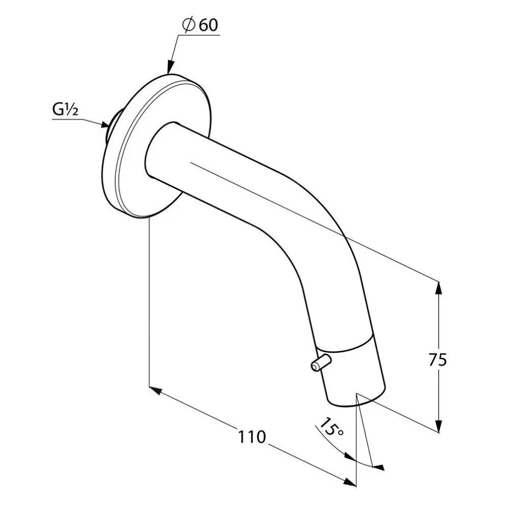 Kludi Bozz - Válvula De Desagüe De Pared Para Lavabo, Cromo 380170530 - Imagen 2
