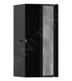 Hansgrohe XtraStoris Rock - Hornacina De Pared Con Puerta Alicatable, 300x150x140 Mm, Negro Mate 56088670