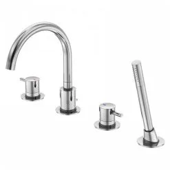 Steinberg 100 - Grifo Para Borde De Bañera, Instalación De 4 Orificios, Cromo 100 2400