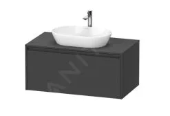 Duravit Ketho.2 - Mueble De Lavabo Con Recorte 459x1000x550 Mm, 1 Cajón, Grafito Mate K24886049490000
