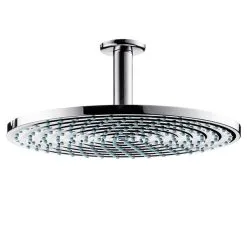 Hansgrohe Raindance - Rociador De Ducha S 300 Air 1jet Con Conexión De Techo 100 Mm, EcoSmart, Cromo 26600000