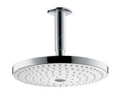 Hansgrohe Raindance Select S - Rociador De Ducha 240, 2 Chorros, Brazo De Ducha 100 Mm, Blanco/cromo 26467400