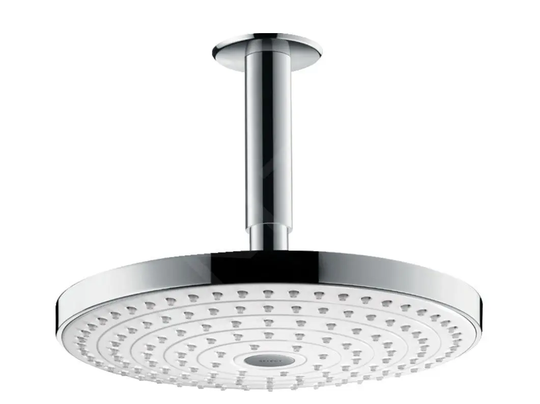 Hansgrohe Raindance Select S - Rociador De Ducha 240, 2 Chorros, Brazo De Ducha 100 Mm, Blanco/cromo 26467400
