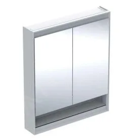Geberit ONE - Mueble Con Espejo Con Iluminación LED, 750x900x150 Mm, 2 Puertas, Con Nicho, Blanco 505.832.00.2