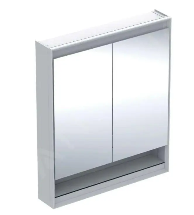 Geberit ONE - Mueble Con Espejo Con Iluminación LED, 750x900x150 Mm, 2 Puertas, Con Nicho, Blanco 505.832.00.2