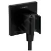 Hansgrohe Fixfit - Codo De Ducha Con Soporte, Negro Mate 26889670