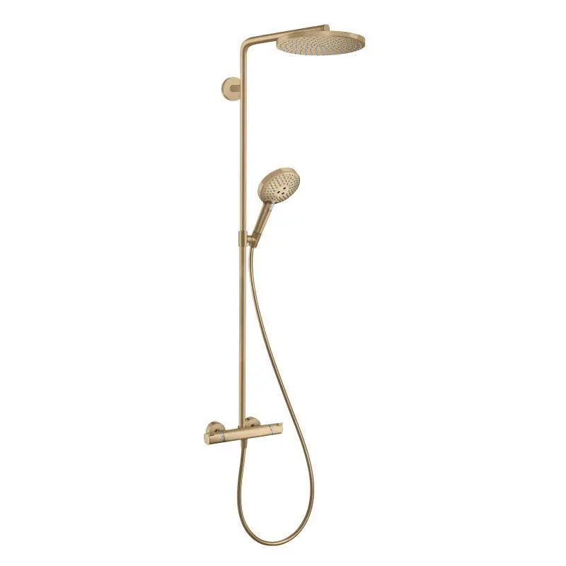Hansgrohe Raindance Select S - Conjunto De Ducha Showerpipe Con Termostato, 1jet, Bronce Cepillado 27633140