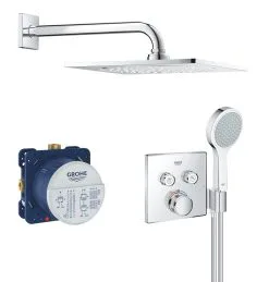 Grohe Grohtherm SmartControl - Conjunto De Ducha Perfect Con Termostato Empotrado, 254 Mm, Cromo 34742000