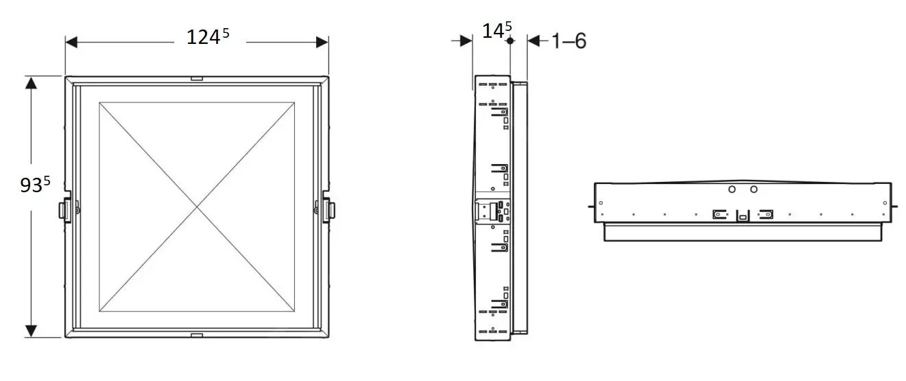 Geberit ONE - Cuerpo De Montaje 1245x935x145 Mm, Para Armario Empotrable Con Espejo Geberit ONE Con Altura De 900 Mm 111.945.00.1 - Imagen 2