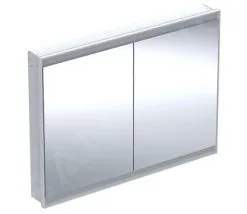 Geberit ONE - Mueble Con Espejo Con Iluminación LED, 1200x900x150 Mm, 2 Puertas, Empotrable, Blanco 505.805.00.2