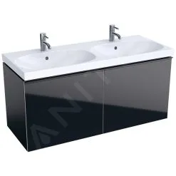Geberit Acanto - Armario Bajo El Lavabo Doble 1200 Mm, Negro 500.613.16.1