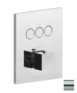 Paffoni Compact Box - Grifo Empotrado Termostático, Para 3 Dispositivos, Acero Inoxidable CPT519ST