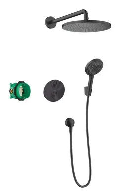 Hansgrohe Croma - Conjunto De Ducha 280, Con Termostato Ecostat S Empotrado, Negro Mate 27961670