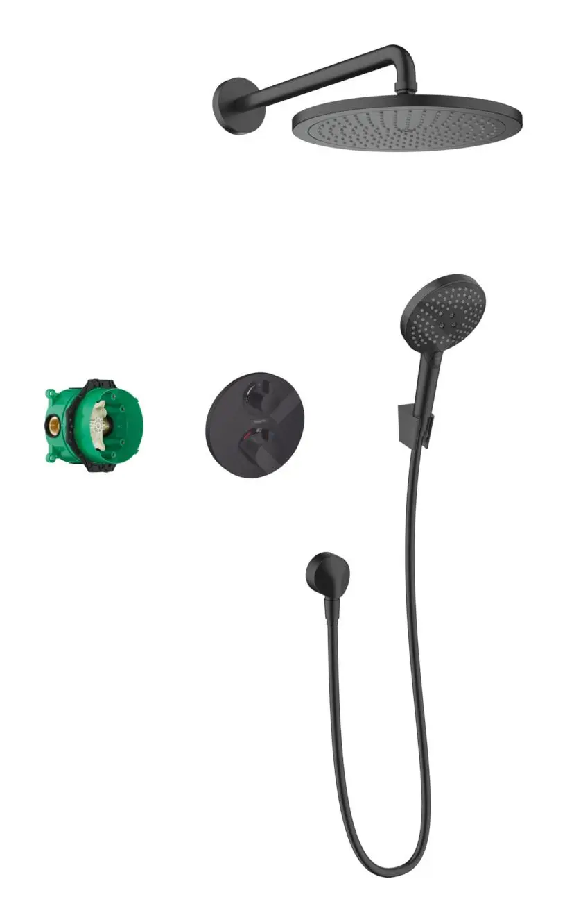 Hansgrohe Croma - Conjunto De Ducha 280, Con Termostato Ecostat S Empotrado, Negro Mate 27961670