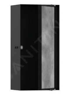 Hansgrohe XtraStoris Rock - Hornacina De Pared Con Puerta Alicatable, 300x150x100 Mm, Negro Mate 56082670
