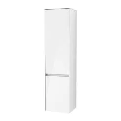 Villeroy & Boch Collaro - Armario Alto, 404x1538x349 Mm, 2 Puertas, Bisagras A La Izquierda, Glossy White C03300DH
