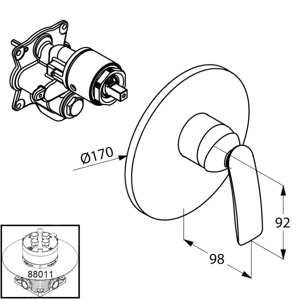 Kludi Balance - Grifo Empotrado De Ducha, Cromo 526550575 - Imagen 2