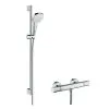Hansgrohe Croma Select E - Conjunto De Ducha Vario Con Termostato, 3 Chorros, Barra De Ducha 900 Mm, Blanco/cromo 27082400