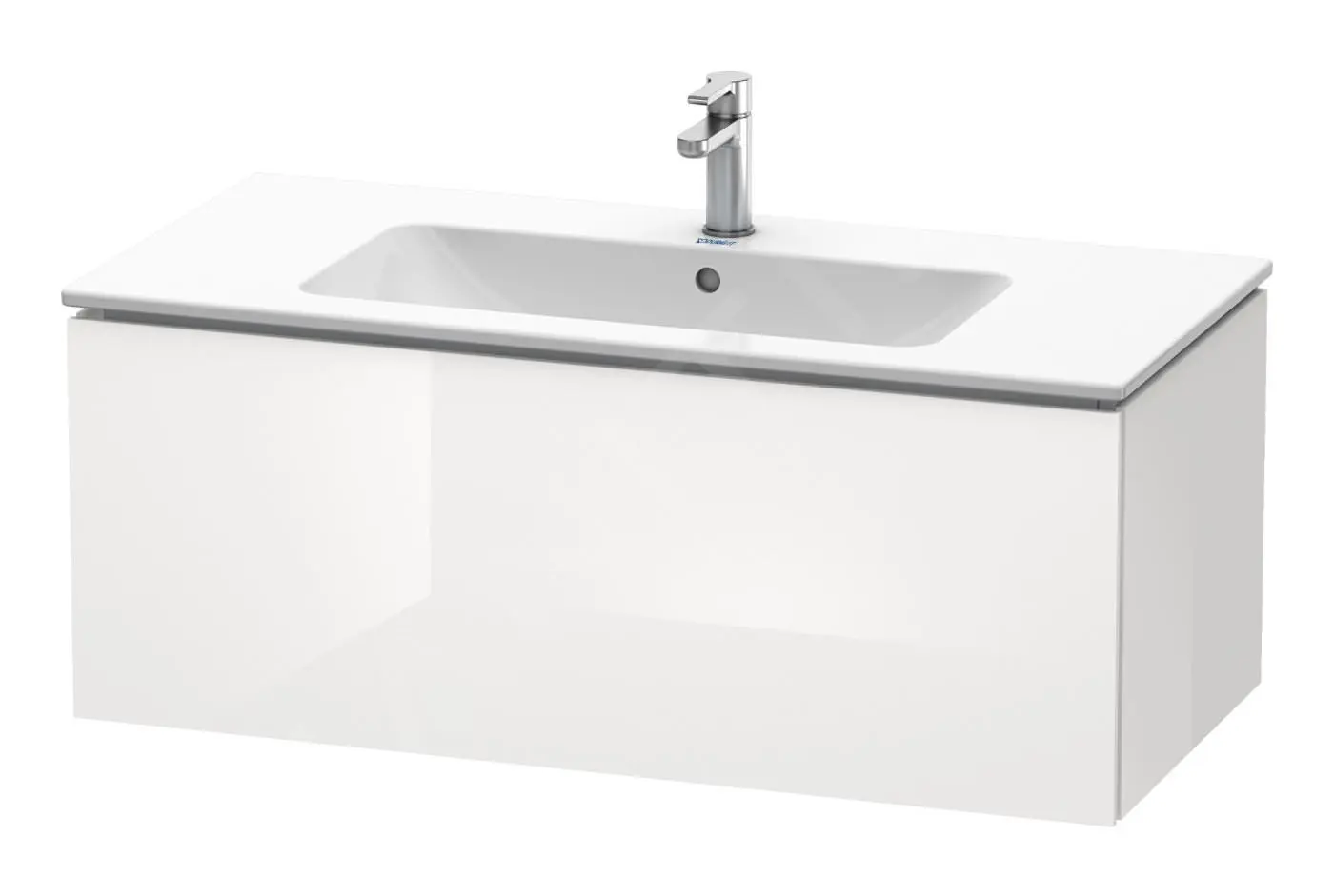 Duravit L-Cube - Armario De Lavabo 400x1020x481 Mm, 1 Cajón, Blanco Brillante LC614202222