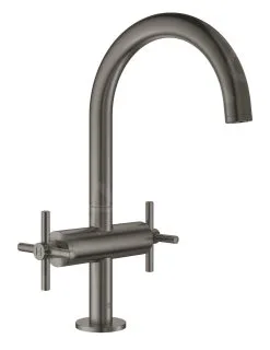 Grohe Atrio - Grifo De Lavabo Con Desagüe Y Caño Giratorio, Hard Graphite Cepillado 21019AL3