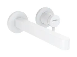 Hansgrohe Finoris - Grifo Empotrado De Lavabo De 2 Orificios, EcoSmart, Blanco Mate 76050700