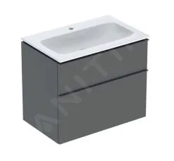 Geberit ICon - Mueble Con Lavabo, 75x48x63 Cm, 2 Cajones, KeraTect, Lava 502.332.JK.1