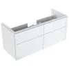 Geberit Xeno 2 - Armario Bajo El Lavabo 1200 Mm Con Iluminación LED, 4 Cajones, Blanco Brillante 500.518.01.1