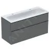 Geberit ICon - Mueble Con Lavabo Doble, 118x48x63 Cm, 2 Cajones, Lava 502.338.JK.1