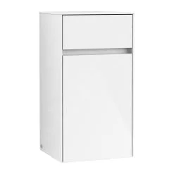 Villeroy & Boch Collaro - Armario Lateral, 404x748x349 Mm, 1 Puerta, Bisagras A La Izquierda, Glossy White C03200DH