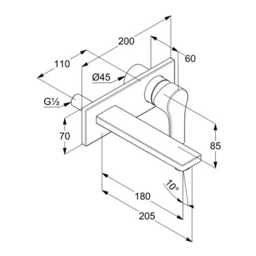 Kludi Zenta SL - Grifo Empotrado De Lavabo De 2 Orificios, Cromo 482470565 - Imagen 2