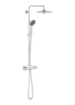 Grohe Vitalio Joy - Conjunto De Ducha 260 Con Termostato Mural Y Estante, Cromo 26403002