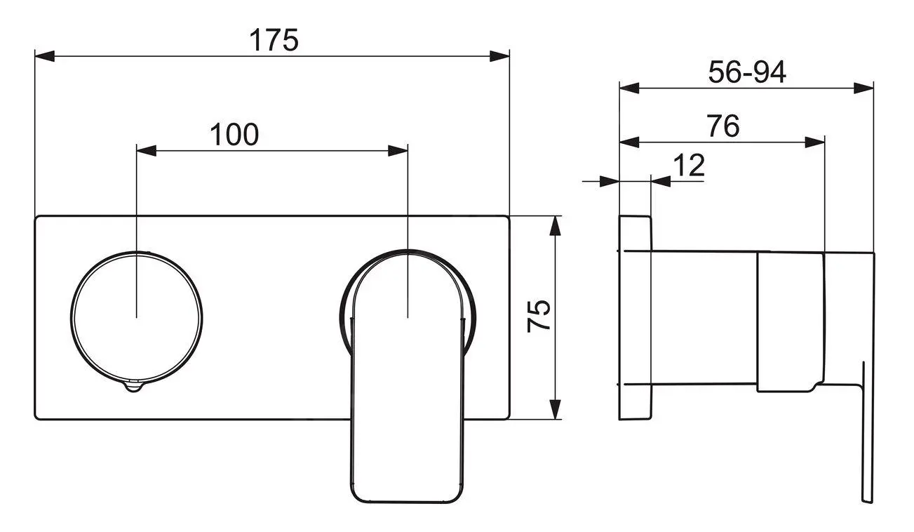 Hansa Stela - Grifo De Bañera Empotrado, 2 Aparatos, Cromo 44579573 - Imagen 2