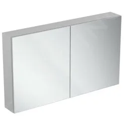 Ideal Standard Mirror&Light - Armario Con Espejo Con Iluminación LED Y Enchufe, 1200x700 Mm, Aluminio T3499AL