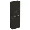 Ideal Standard I.Life S - Armario Alto Para Baño 400x210x1200 Mm, 1 Puerta Izquierda/derecha, Gris De Carbon Mate T5289NV