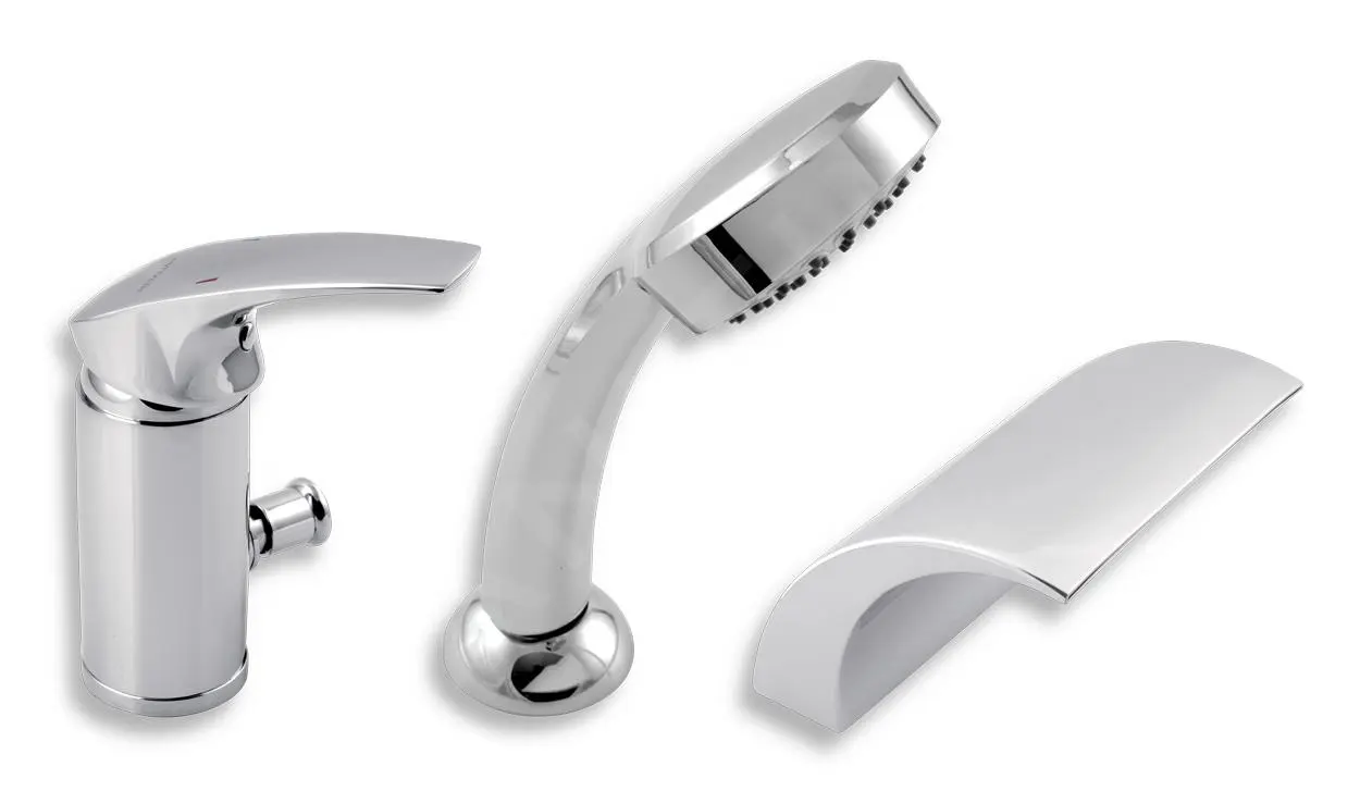 Novaservis Metalia 57 - Grifo De Bañera Con 3 Orificios, Cromo 57047,0