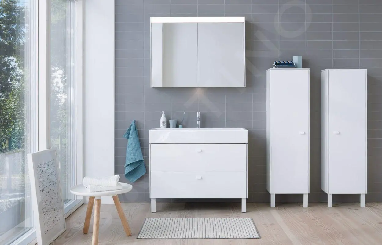 Duravit Brioso - Armario Con Espejo 760x1020x148 Mm, 2 Puertas, Blanco Brillante BR7103022221000 - Imagen 3