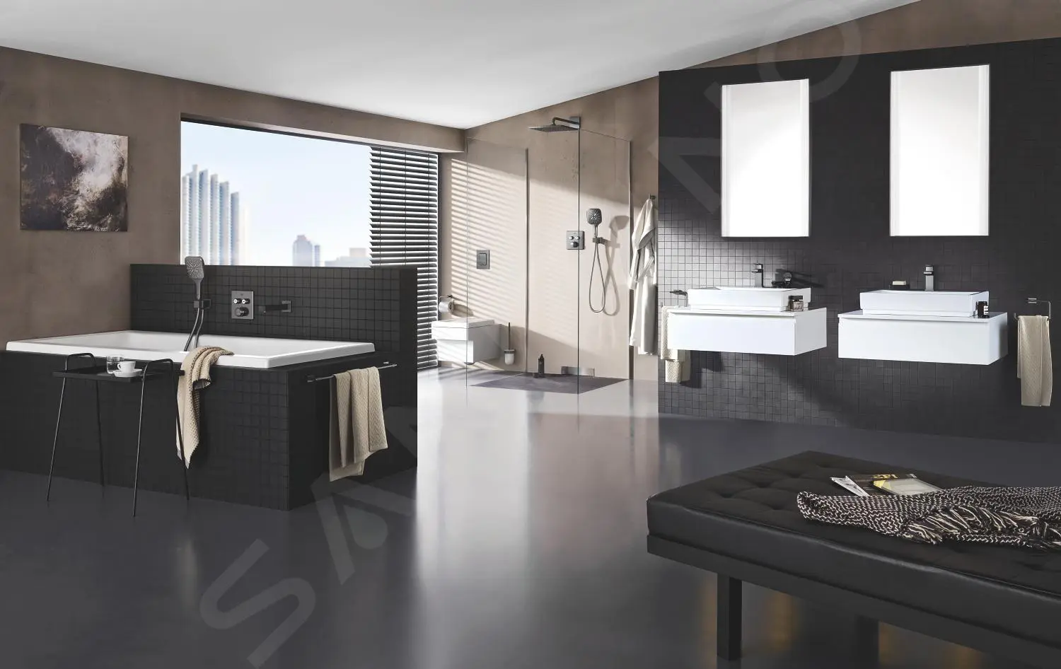 Grohe Grohtherm SmartControl - Grifo Empotrado Termostático, 2 Válvulas, Hard Graphite Cepillado 29124AL0 - Imagen 3