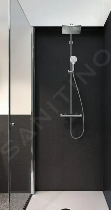 Hansgrohe Crometta - Conjunto De Ducha E 240 Showerpipe Con Termostato, Cromo 27271000 - Imagen 3